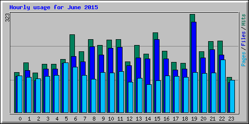 Hourly usage for June 2015